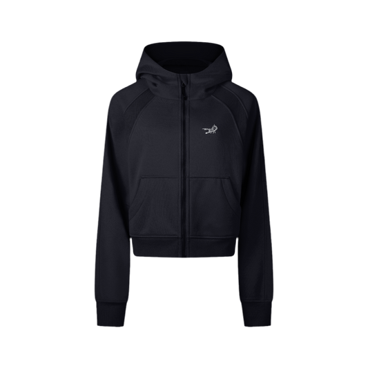 Womens Cropped Zip Up